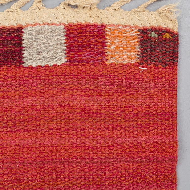 Marianne Richter, MATTO, "Fasad, orange", flat weave, ca 351,5 x 253,5 cm, signed AB MMF MR.