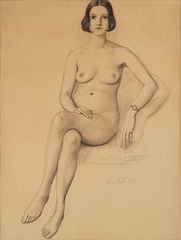 Nils von Dardel, Seated model.