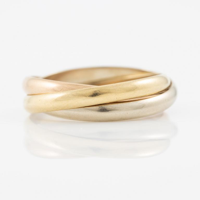 Cartier, ring, "Trinity" 18K gold in three colours.