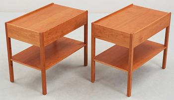 A pair of Josef Frank mahogany bedside tables, Svenskt Tenn, model 914.