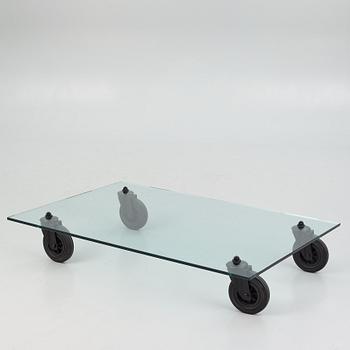 Gae Aulenti, soffbord, "Tavolo con Ruote", Fontana Arte, Italien.