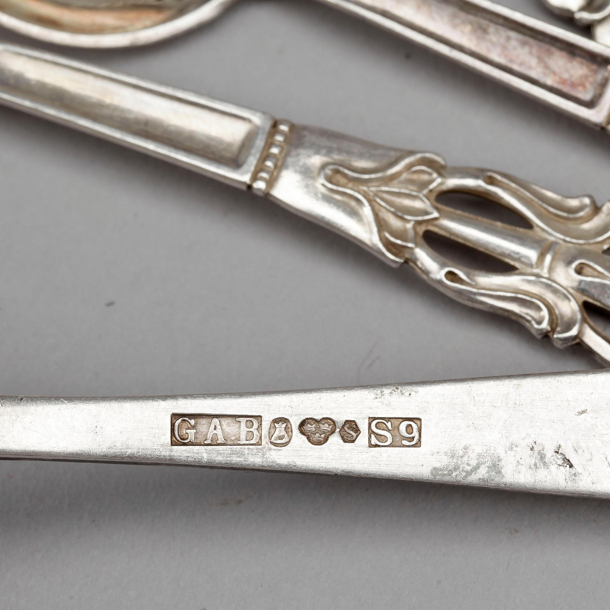 PARTI SILVER, 26 delar, Totalvikt ca559g.