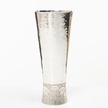 A Swedish sterling silver vase, mark of Gustaf Fors Silversmed,  Kalix 1981.
