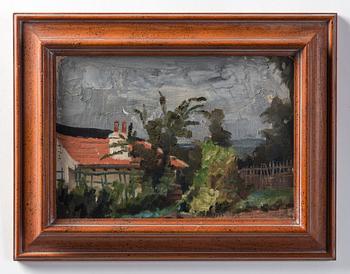 Mina (Vilhelmina) Carlsson-Bredberg, House with a red roof, scene from Moulinois.