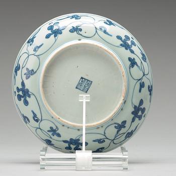 A set of nine blue and white dishes, Ming dynasty, Wanli (1572-1623).