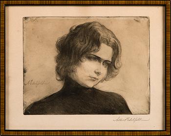 ALBERT EDELFELT, PORTRAIT OF ELLI GRAHN-NISKA.