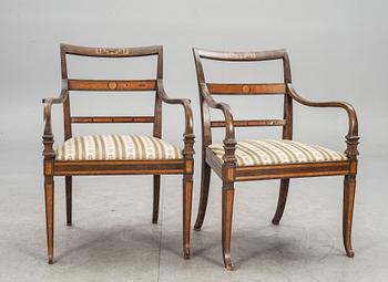 KARMSTOLAR, ett par. nyklassicism. 1920-tal.