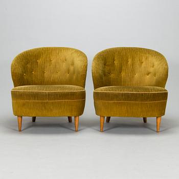 Fåtöljer, 3 st, 1900-talets mitt.