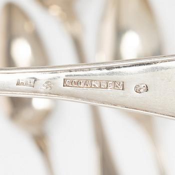 Matskedar, 10 st, silver, Sverige 1810-1859.