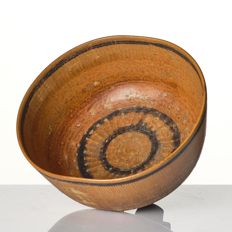 Wilhelm Kåge, skål, "Farsta", stengods, Gustavsbergs Studio, 1956.