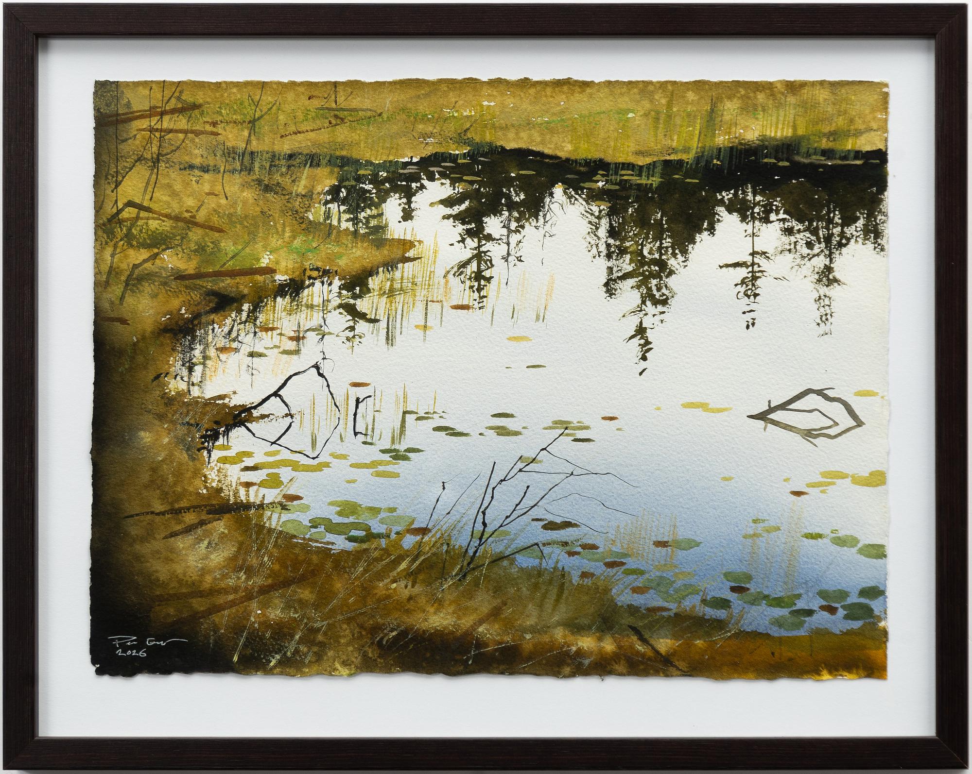 Peter Eugén, Lake with greenery.