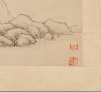 Unidentified artist, Elegant lady in a garden, China, late Qing dynasty / early 20th century.
