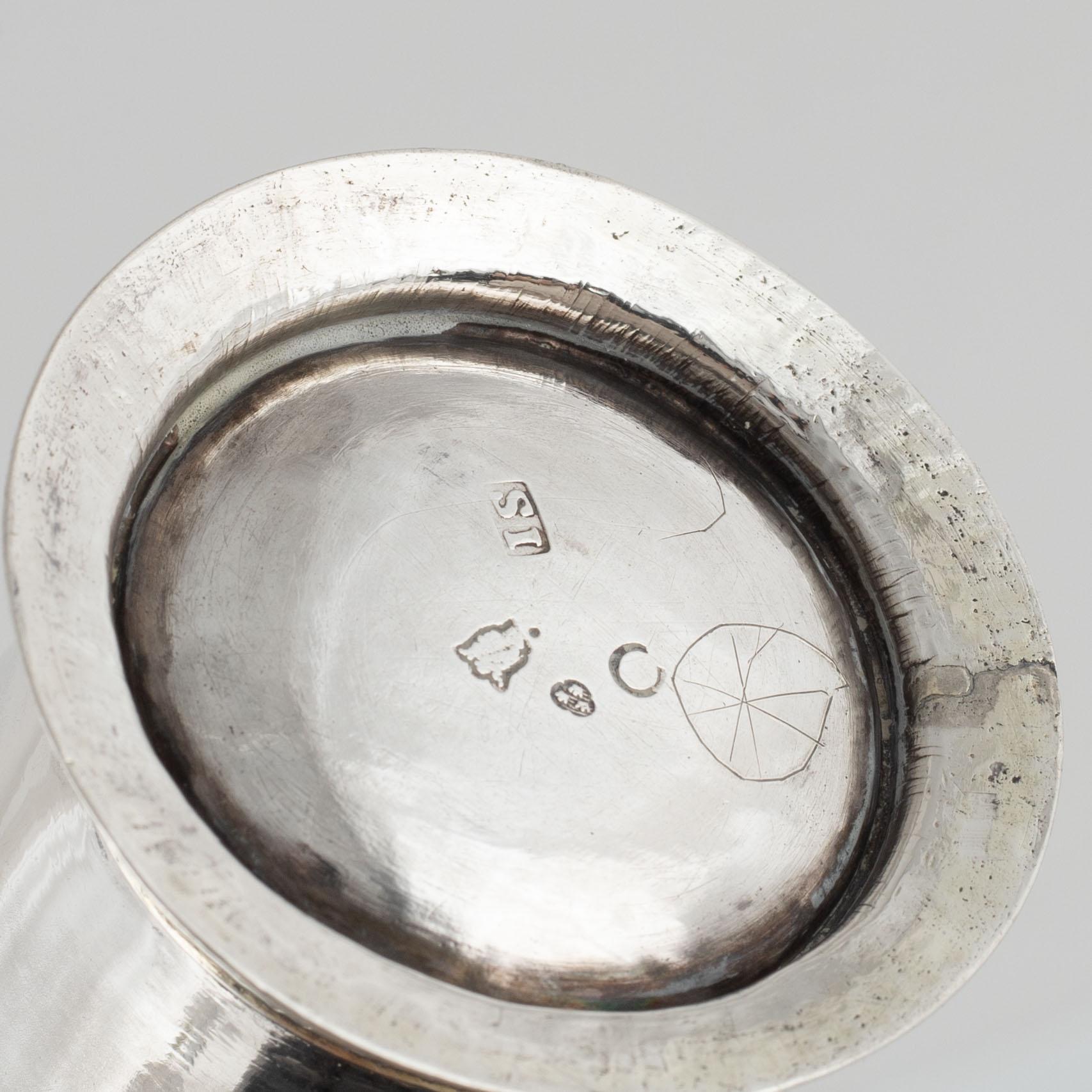 A Swedish 18th Century silver beaker, marks of Isak Sauter, Stockholm 1761.
