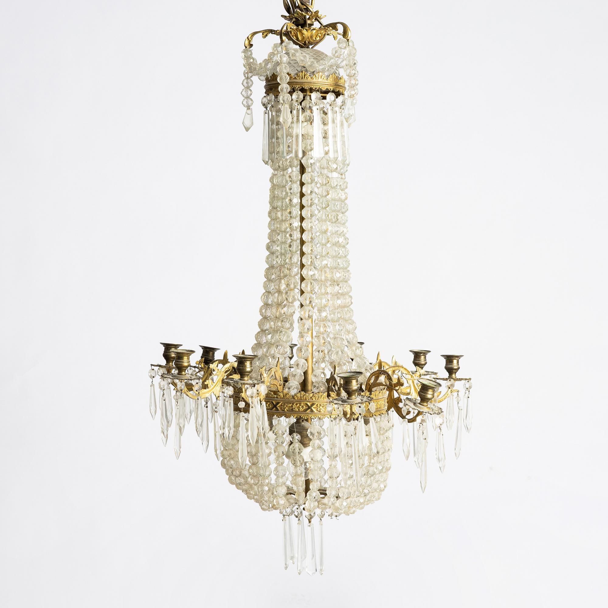 Chandelier, Oscarian, late 19th century.