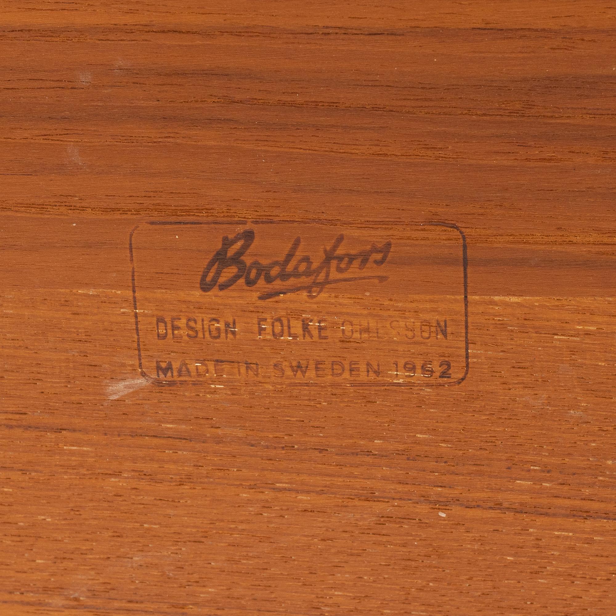 Folke Ohlsson, a teak coffee table, Bodafors, 1950's/60's.