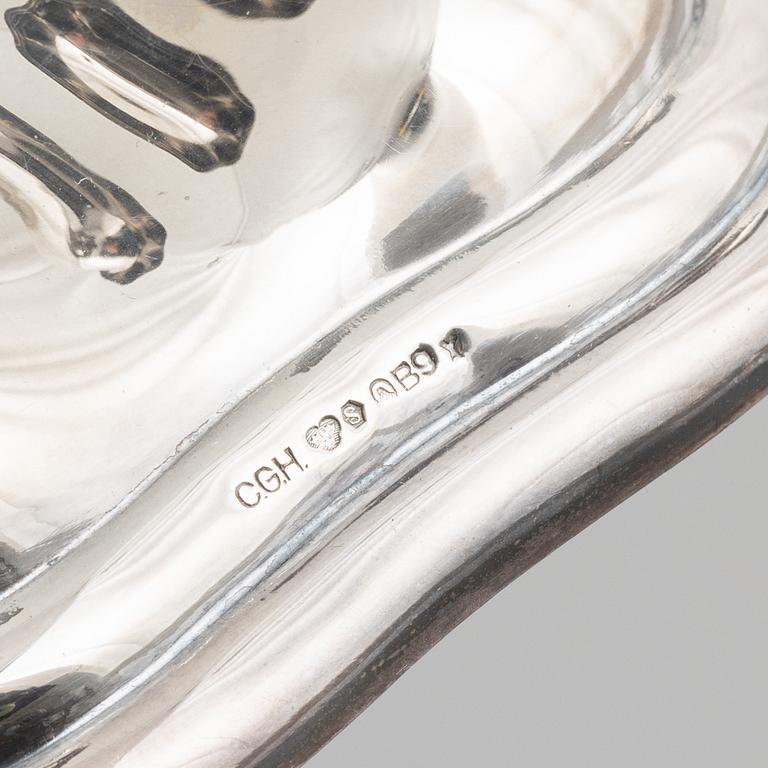 A pair of candelabras, silver. CG Hallberg, 1952.