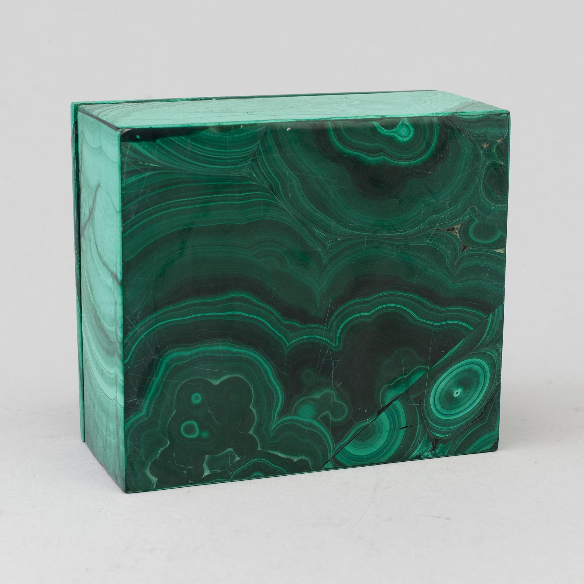 A first half of the 20th century malachite box.