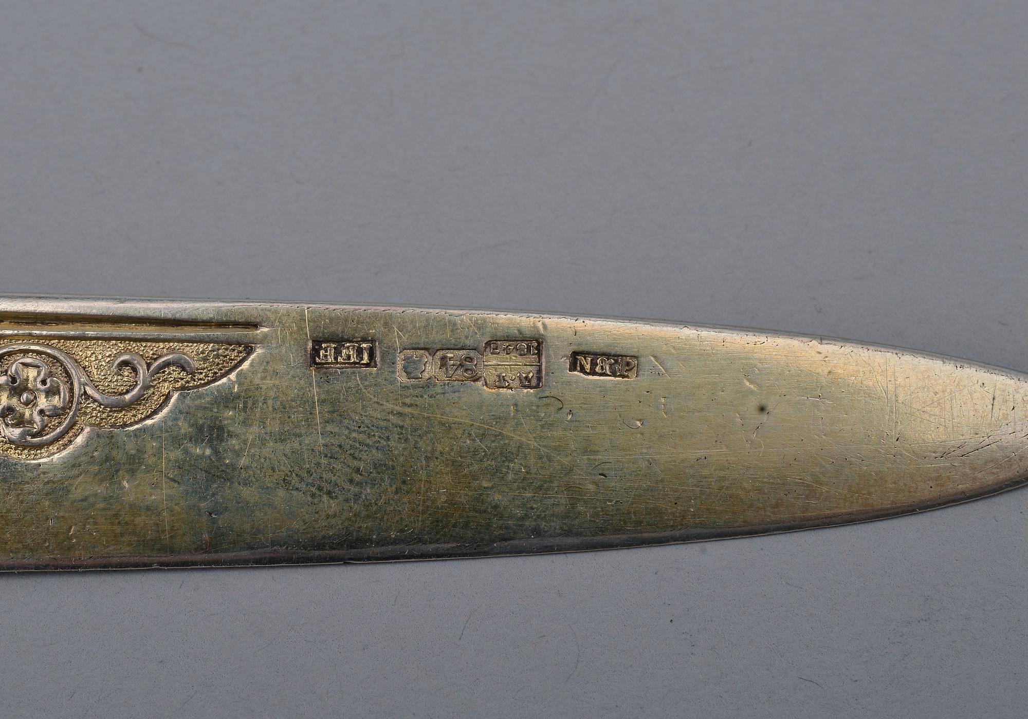 BREVKNIV, 84 silver. Nichols & Plincke St Petersburg 1847.