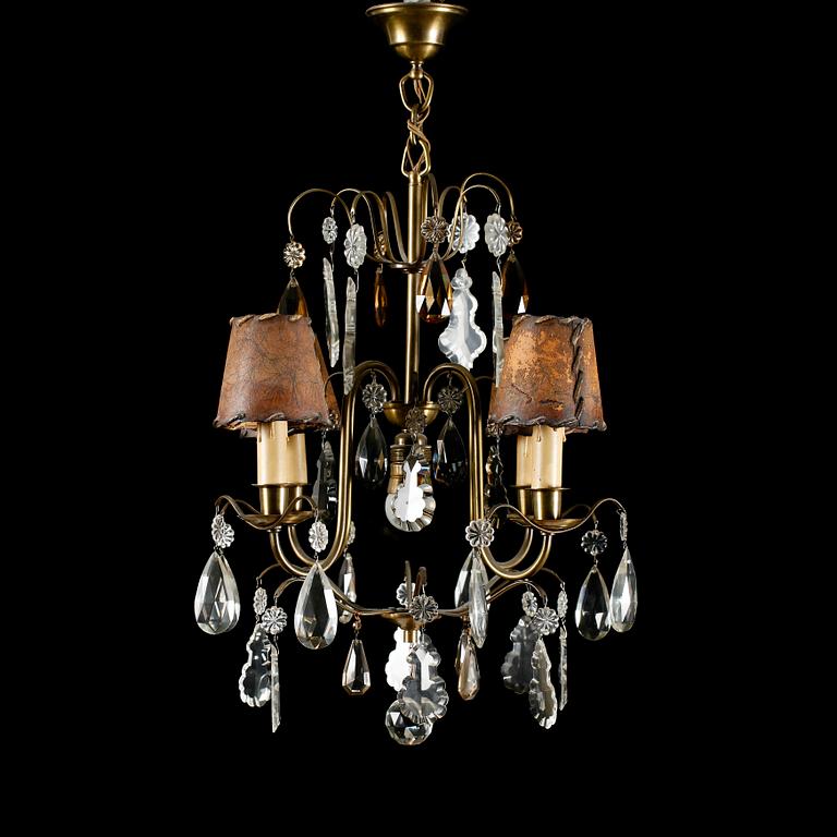 LJUSKRONA, barockstil, 1900-talets mitt, höjd 67 cm.