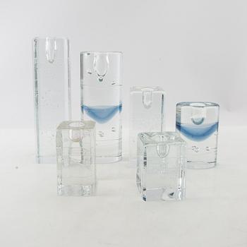 Timo Sarpaneva, ljusstakar, 11 st, "Arkipelago", samt ljusstakar, 2 st, "Arktia", Iittala.
