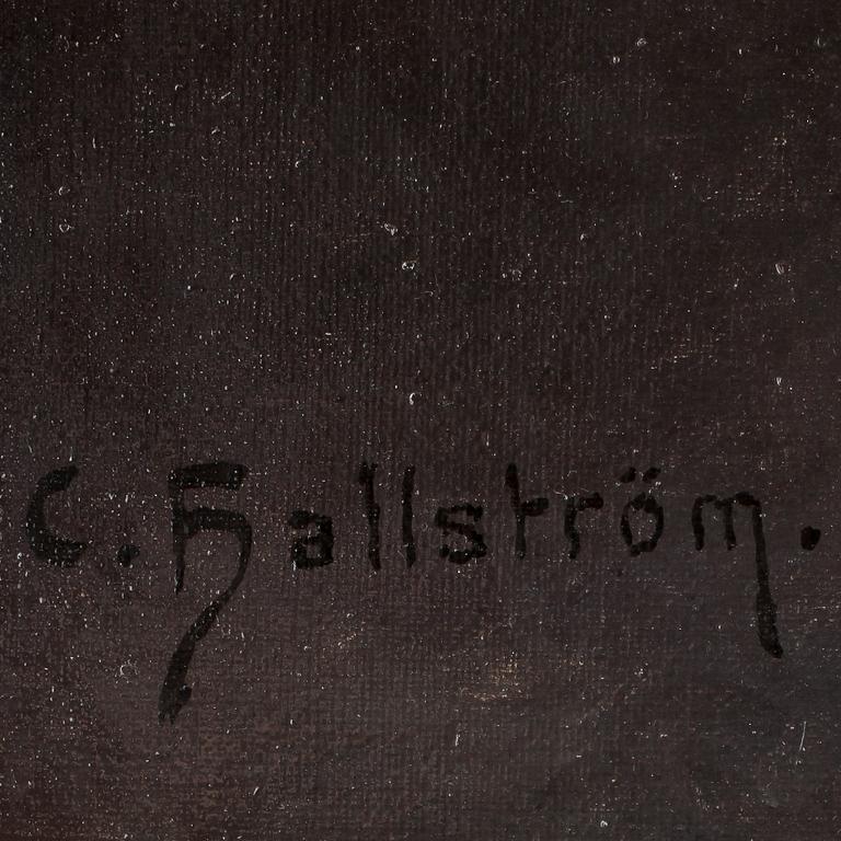 CARL HALLSTRÖM, olja på duk, signerad.
