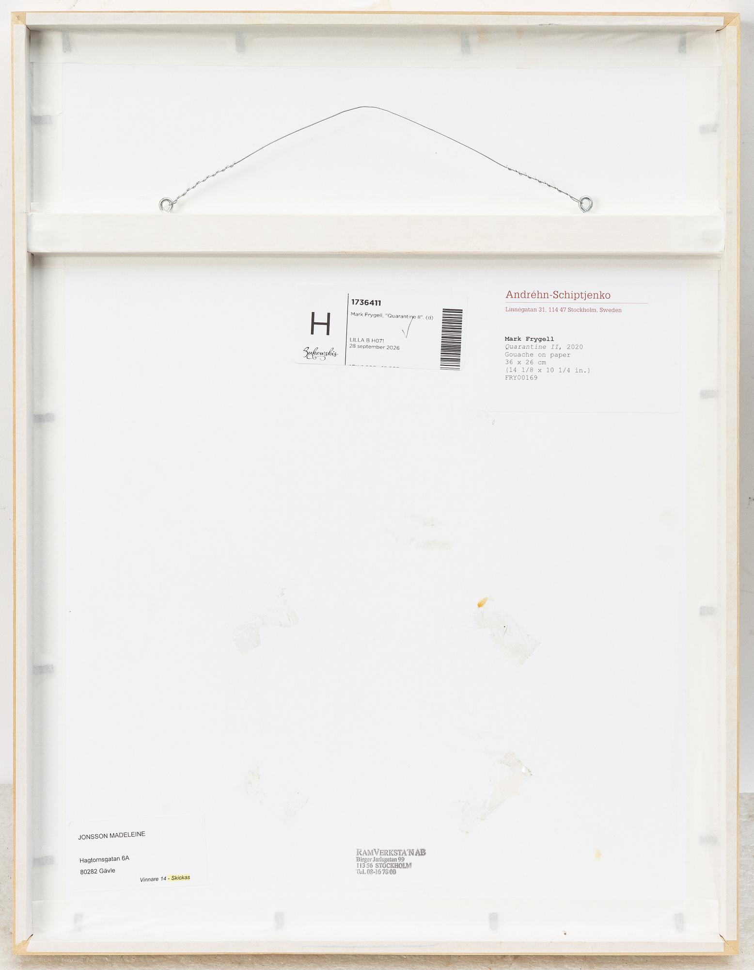 Mark Frygell, "Quarantine II".