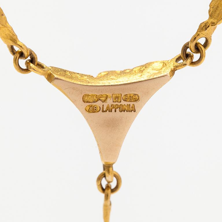 Björn Weckström, A 14K gold necklace "Pendolo". Lapponia 1999.