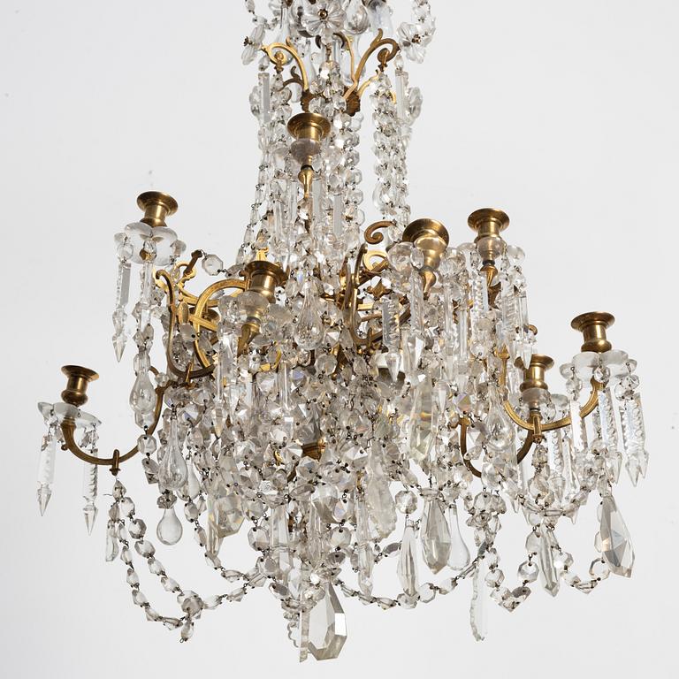 Ljuskrona, omkring år 1900. Oscariansk.