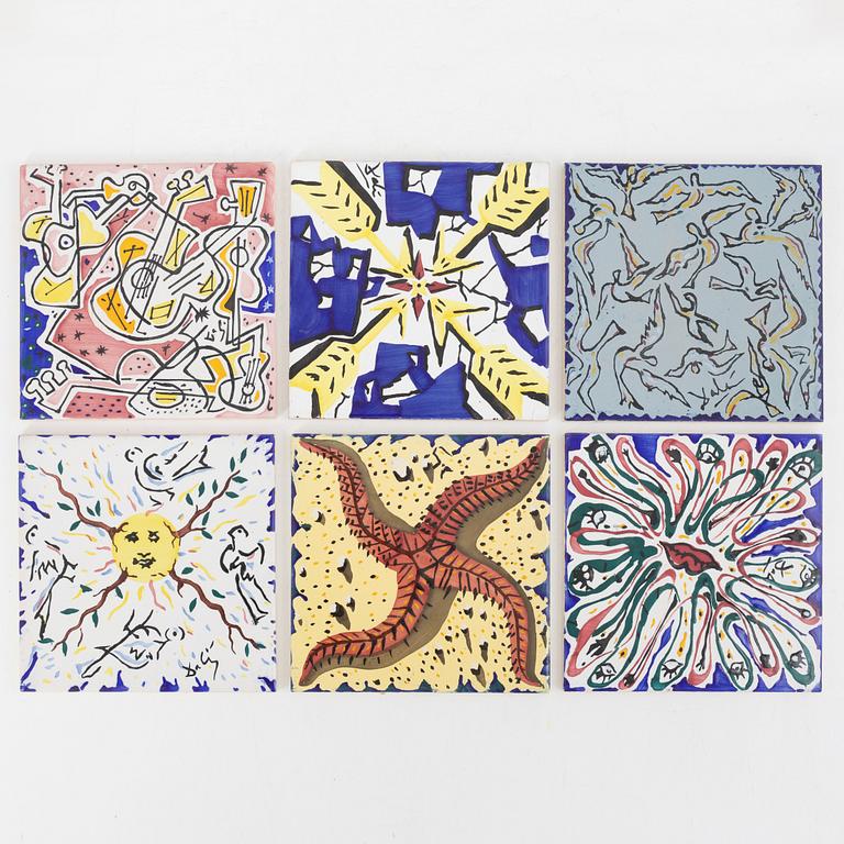 Salvador Dalí, after. 18 earthenware tiles, late 20th Century.