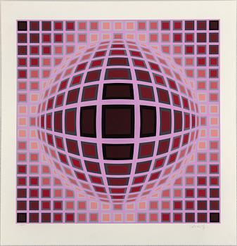 VICTOR VASARELY, färgserigrafier, 6 st, "Louisiana-mappen", signerade Vasarely och numrerade 202/275 med blyerts.