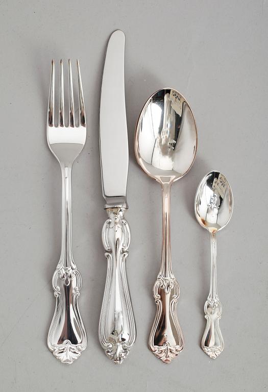 BESTICK, 50 delar, nysilver, GAB, modell Olga.