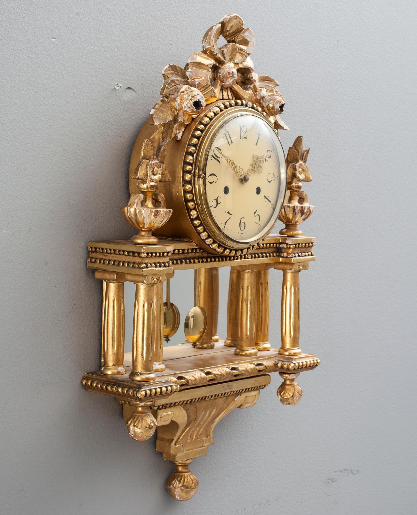 VÄGGPENDYL, gustaviansk stil. 1900-tal.
