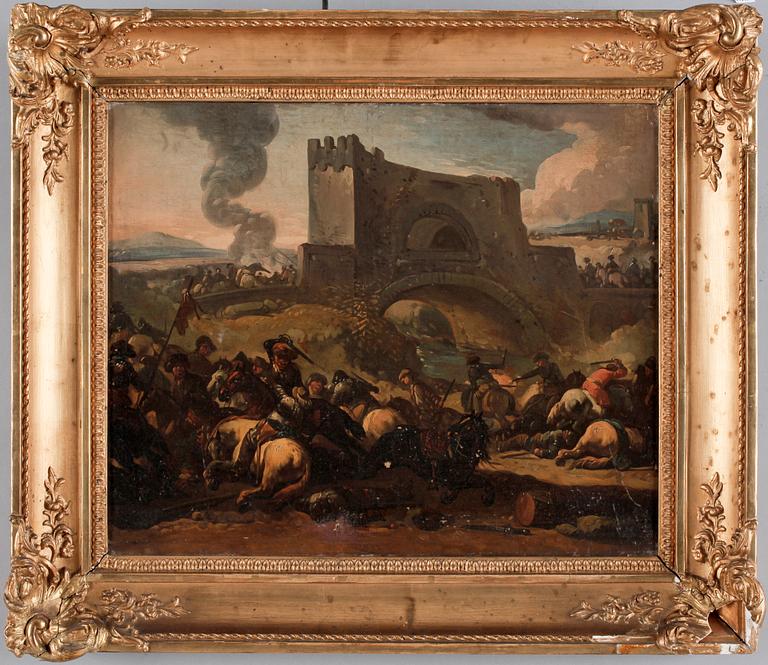 OKÄND KONSTNÄR. Olja på duk. 1700-tal.