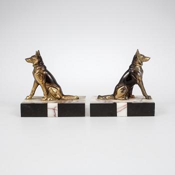 BOKSTÖD, ett par, art déco, 1900-talets första hälft.