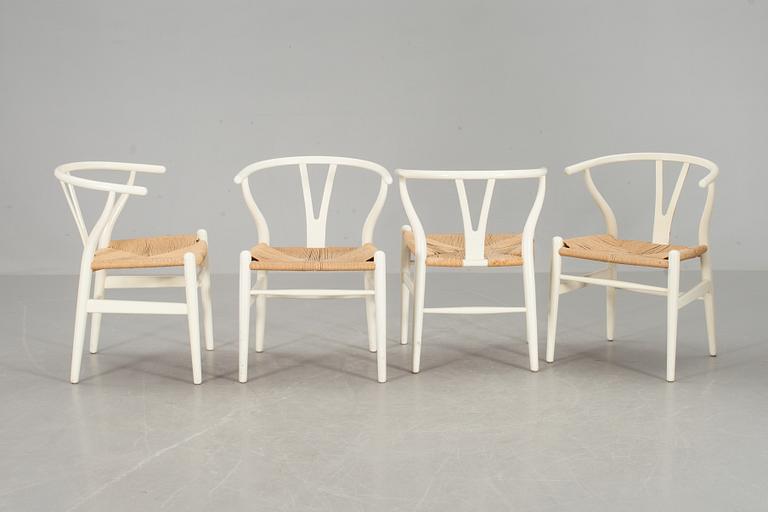 KARMSTOLAR, 4 stycken, "Y-stolen", Hans Wegner för Carl Hansen.