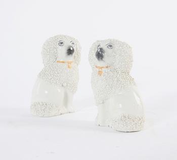 FIGURINER, 2+2 par, porslin, England,
Staffordshire-typ. 1800/1900.