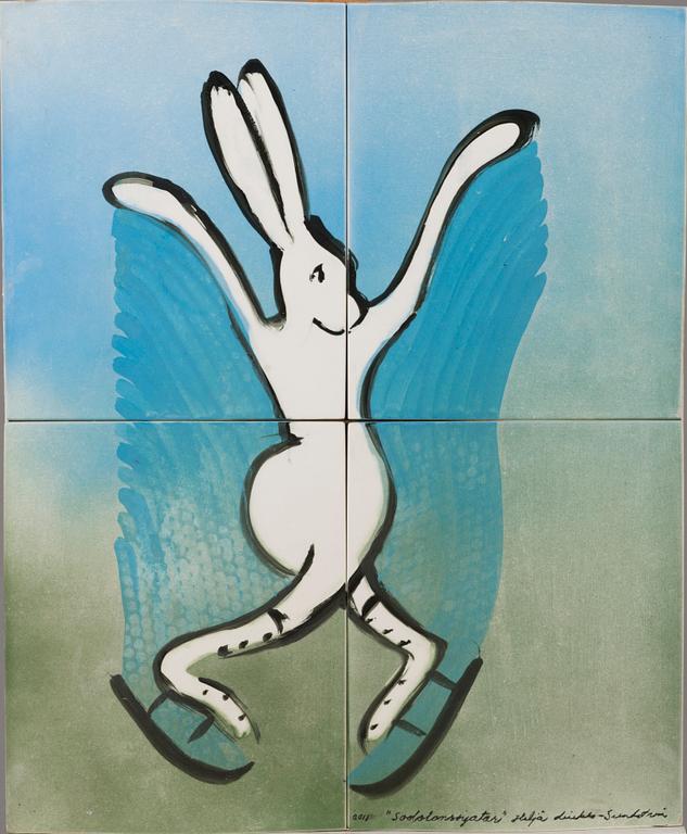 HELJÄ LIUKKO-SUNDSTRÖM, unik väggrelief, signerad Heljä Liukko-Sundström 2005.