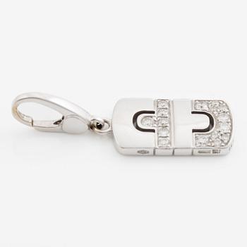 Bulgari hänge/berlock 18K vitguld vitguld med runda briljantslipade diamanter "Parentesi".