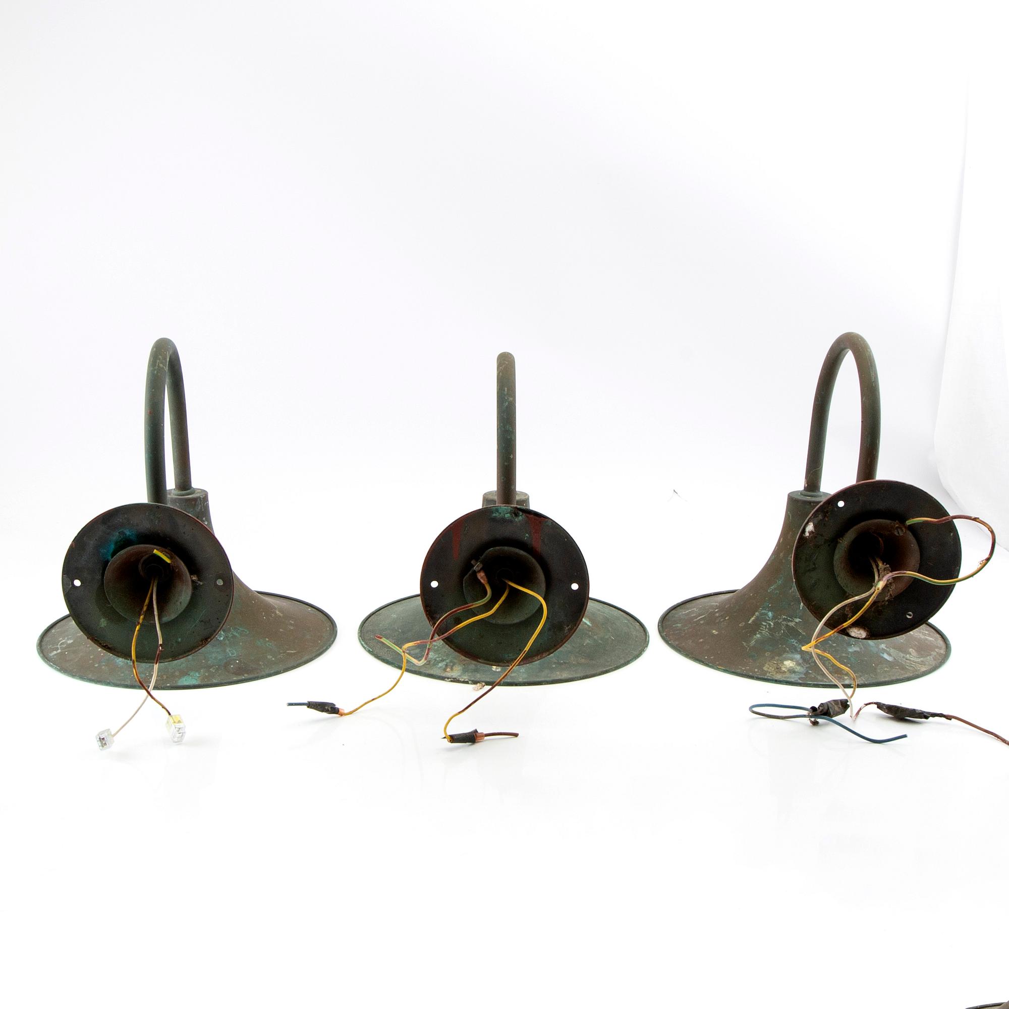 Utebelysning 3 st 1900-talets senare del.