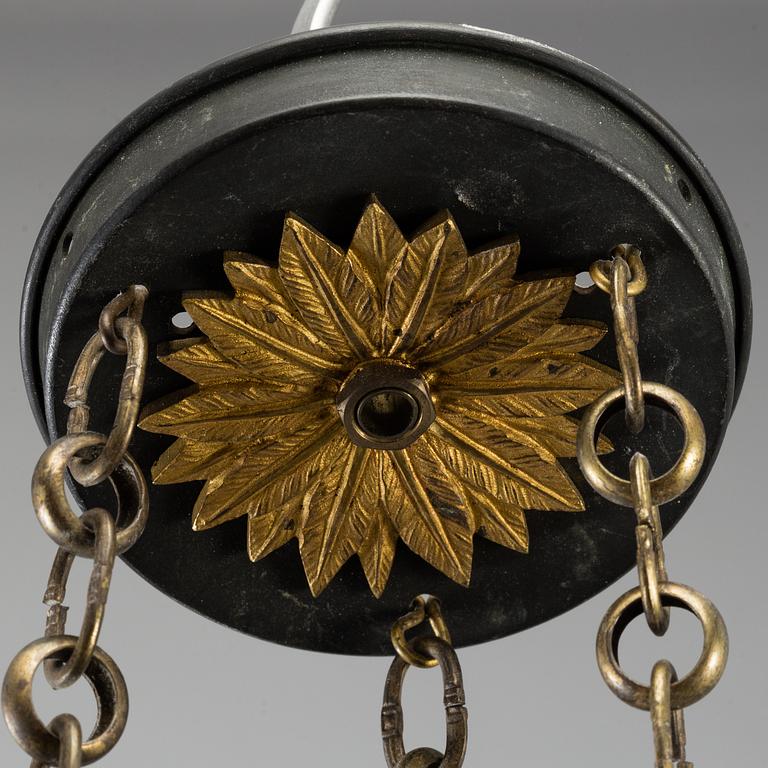 An empire style ceiling light, early 20th century.