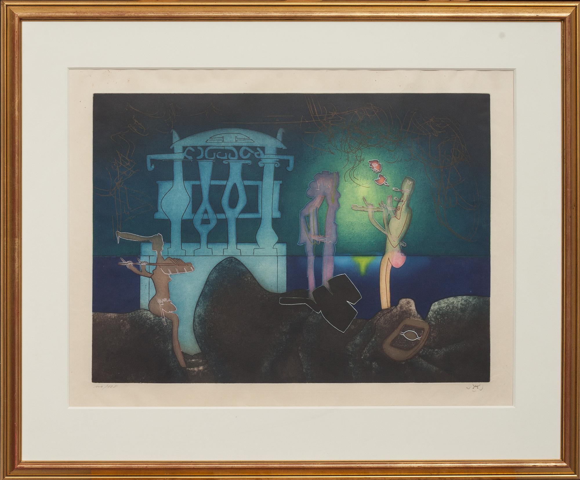 ROBERTO MATTA, färglitografi, signerad och numrerad 104/125.