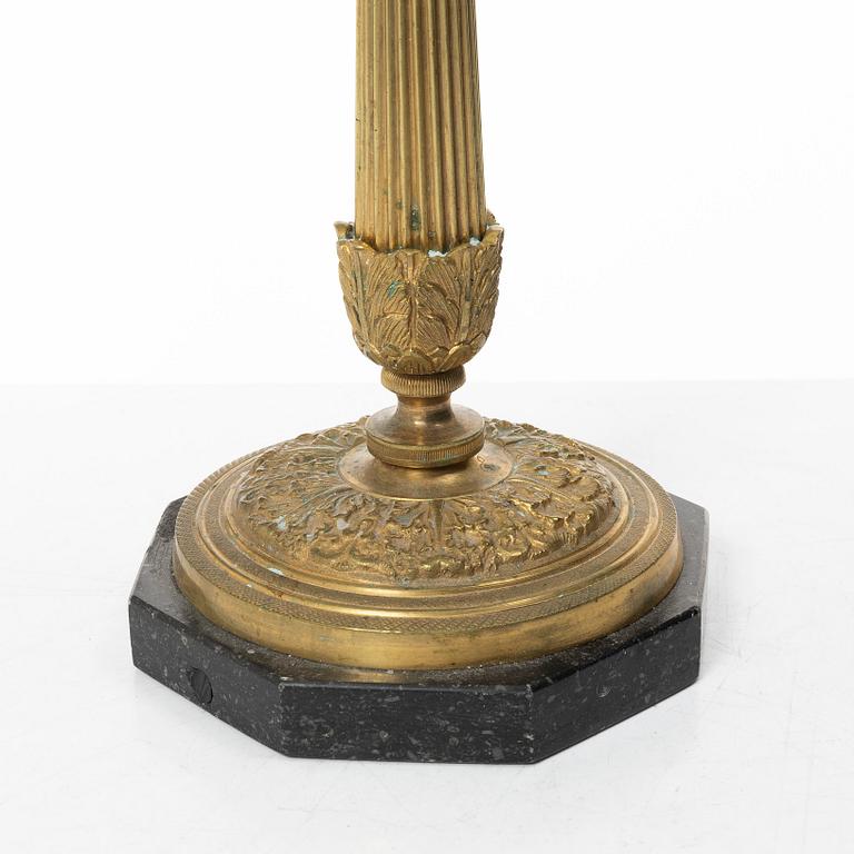 Candle holder, Empire style, R.G Johansson Metal Factory Stockholm, early 20th century.