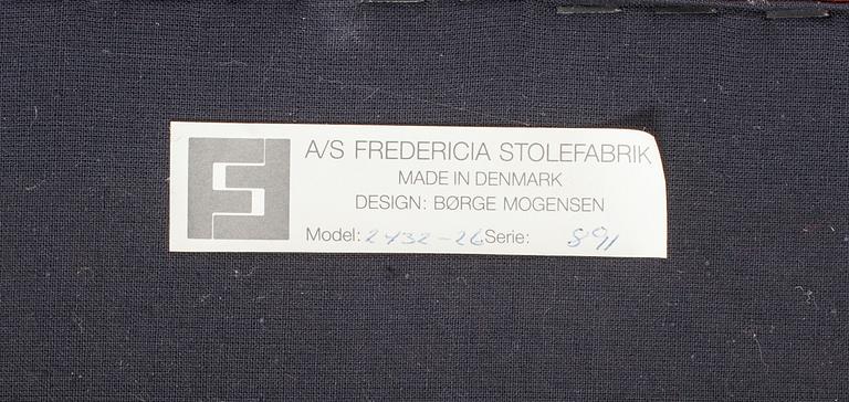 SOFFA. Börge Mogensen för Fredericia stolefabrik, modellnummer 2432.