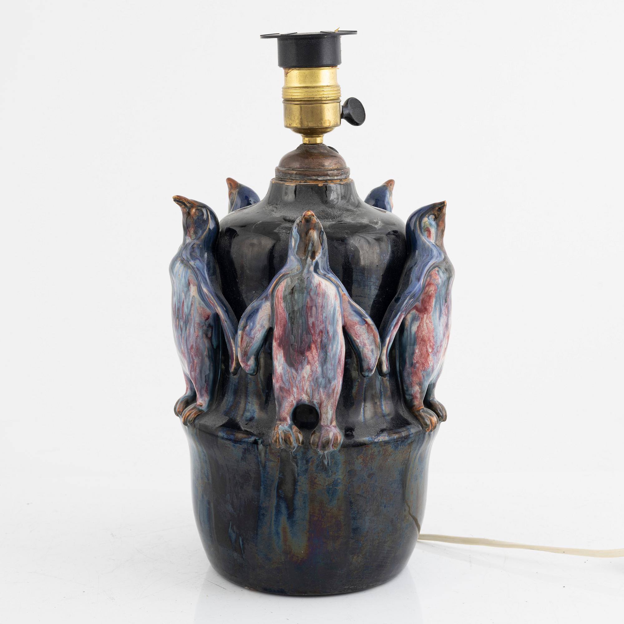 A ceramic table lamp, first half of the 20th century.