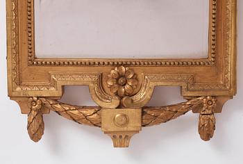Spegel, av Johan Åkerblad 1780 (mästare i Stockholm 1758-99), signerad, Gustaviansk.