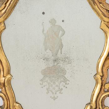 Spegellampetter /speglar, ett par, Spanien, 1800-tal.