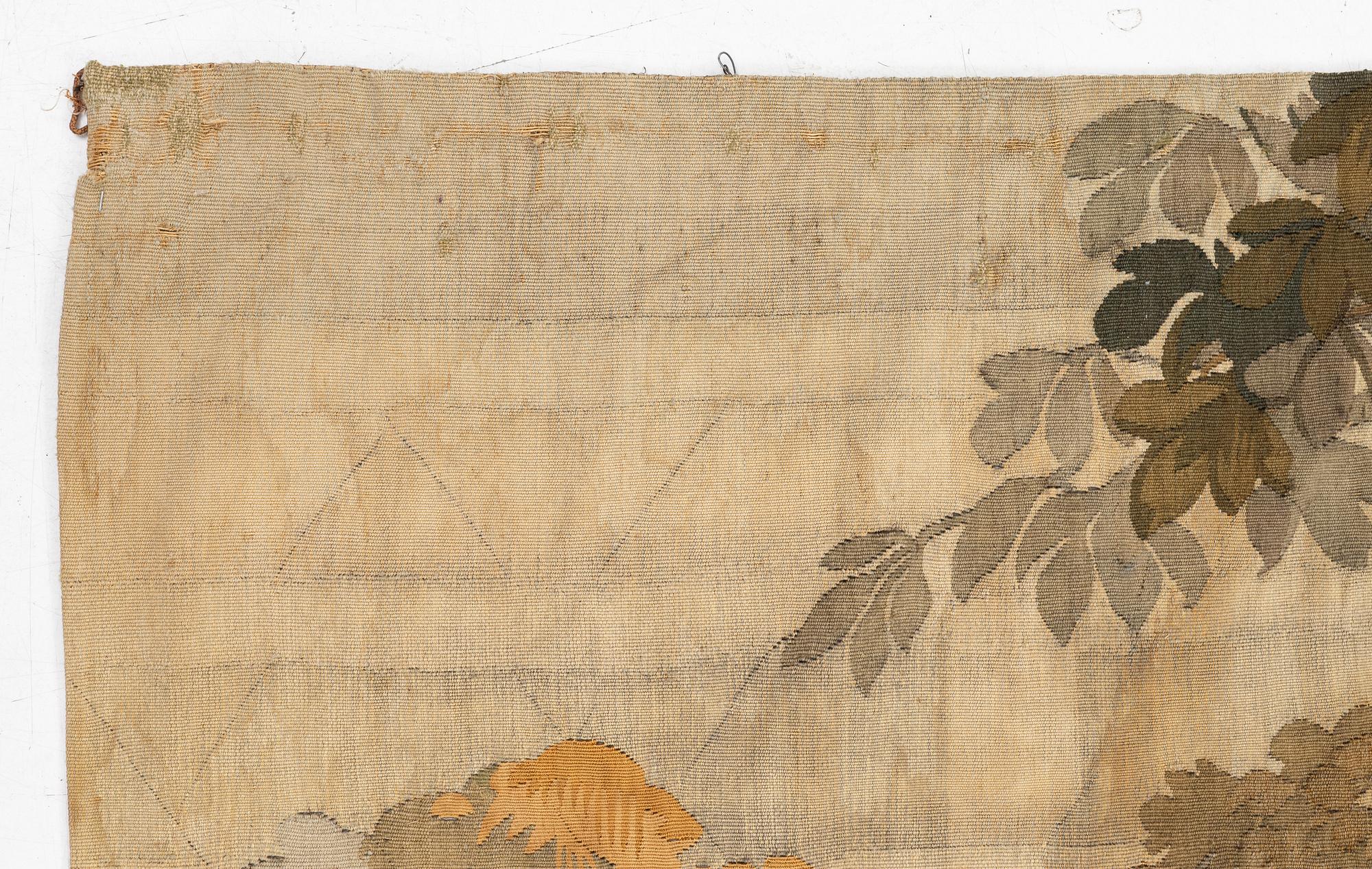 A french 'Verdur' tapestry, c. 200 x 289 cm, France, second half of the 19th century.