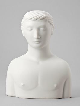 FIGURIN, parian, "Mannen med masken", Stig Lindberg, Gustavsberg. Sign o numr.