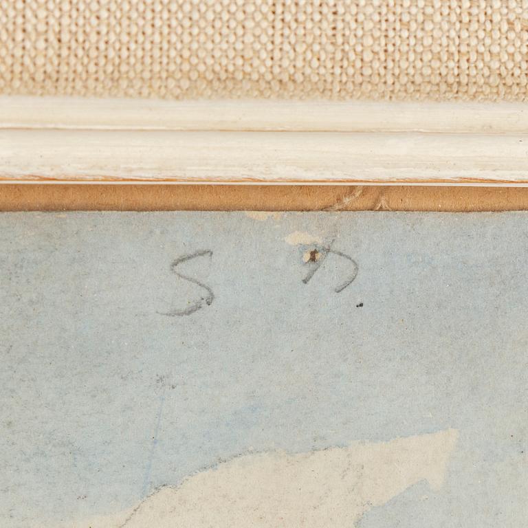 LEANDER ENGSTRÖM, watercolour, certified by his son Tord verso.