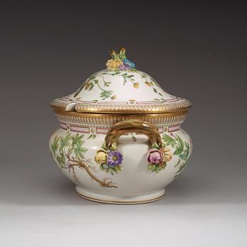 A Royal Copenhagen 'Flora Danica' tureen with cover, Denmark, 20th Century.